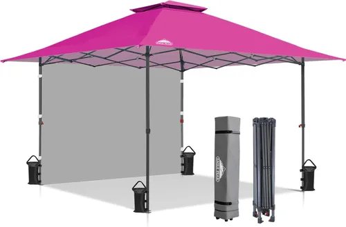 Miniatura 12 de Eagle Peak Tienda de campaña desplegable de 13 x 13 pies con una pared, toldo instantáneo fácil de montar, refugio plegable con una cortina