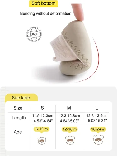 Miniatura 8 de Zapatos de calcetín antideslizantes para bebés y niñas, 2 pares