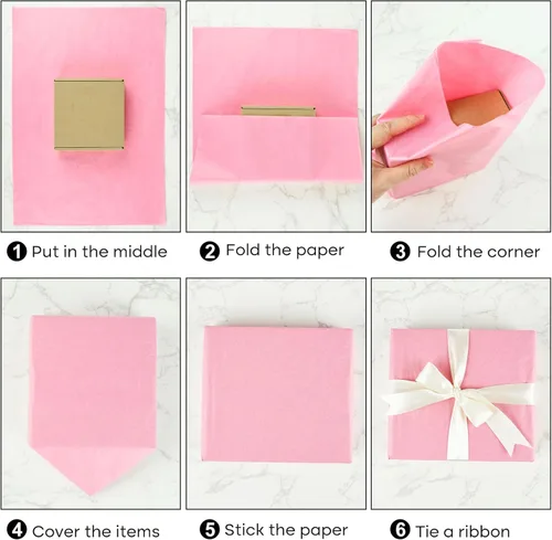 Miniatura 6 de NEBURORA Papel de Seda Arco Iris 60 Hojas de Papel de Regalo a Granel en 10 Colores de Papel de Seda para Envolver Regalos, Empaquetado, Arte