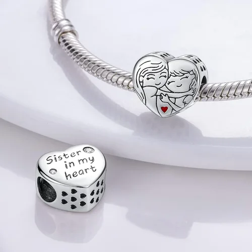 Miniatura 33 de MULA - Dijes de plata de ley 925 para pulseras y collares, colgantes de letras para la familia, cuentas de viaje en avión, dijes de árbol