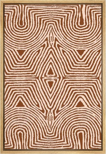 Miniatura 51 de SIGNFORD - Lienzo enmarcado para pared, arte de pintura grunge duotono blanco bronceado, trazos abstractos, formas ilustradas, arte moderno
