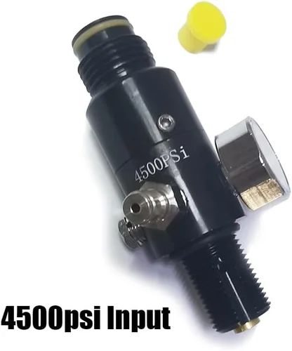 Miniatura 6 de Válvula reguladora de tanque de aire comprimido CO2 Aopkeo 5/8"-18UNF o M18*1.5 Entrada 4500psi para Paintball Airsoft PCP 1800psi Ouput
