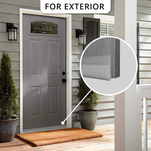 Miniatura 7 de Paquete de 2 topes para puerta, fuerte adhesivo para puertas exteriores e interiores, a prueba de polvo e insonorización, 2 pulgadas de ancho x 39