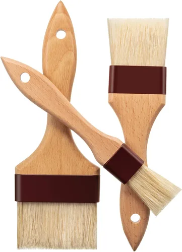Miniatura 7 de Boao 4 cepillos de pastelería, cepillo de cerdas naturales para cocinar y hornear, cepillos de barbacoa para mantequilla, tostador, aceite, huevo