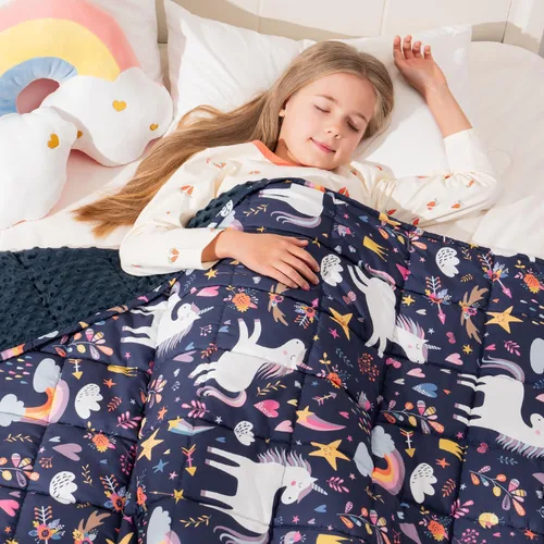 Miniatura 17 de BUZIO - Cobija infantil con peso, algodón transpirable con esferas y dibujos Leopardo Rosa