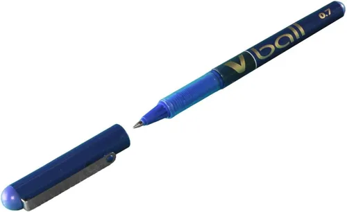 Pilot Vball 7 - Bolígrafo de tinta líquida (0.028 in, 12 unidades), color azul