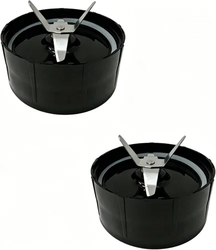 Paquete de 2 piezas de repuesto de hoja cruzada compatibles con mezcladoras Magic Bullet MB1001 de 250 W