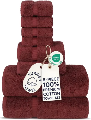 Miniatura 97 de Chakir Turkish Linens - Toallas turcas de 100% algodón, suaves y absorbentes (4 paños, color gris)