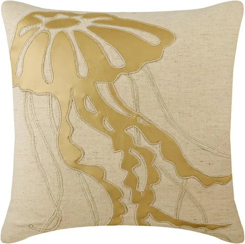 Miniatura 17 de HomeCentric Funda de almohada geométrica beige, 12 x 12 pulgadas, cuadrado de lino y algodón, círculos contemporáneos de Pascua, círculo de la vida