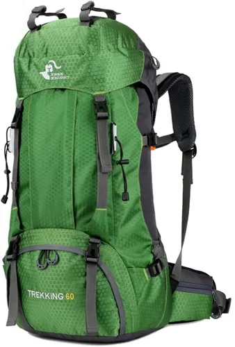 Miniatura 16 de Bseash Mochila impermeable de 60 L para senderismo y campamento con cubierta para lluvia, mochila grande para deportes al aire libre, mochila