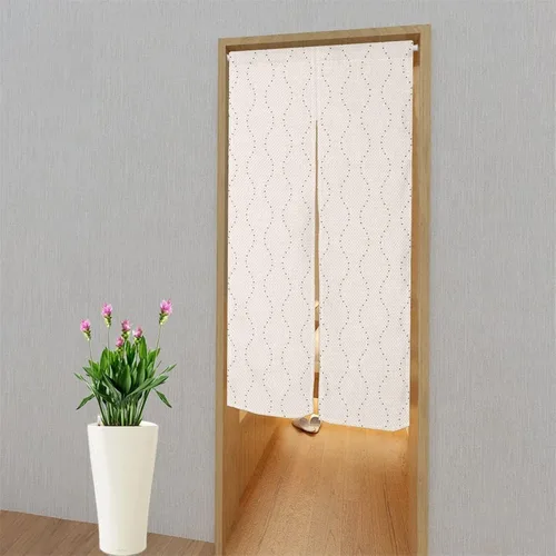 Miniatura 3 de Leowefowa Noren - Cortina de puerta de estilo japonés con cuentas estampadas con cuentas estampadas, panel de tapiz para puerta, divisor