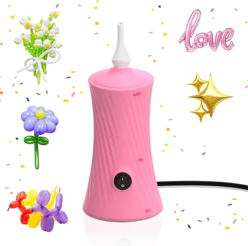 Miniatura 8 de 206 Balloon Pump Electric Air Pump for Long Balloon Inflator Blower for Foil Twisty Animal Balloons for Birthday Party Celebration Balloons Morado