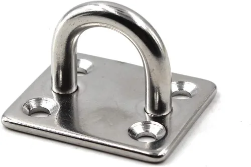 Miniatura 2 de Flomore M10 - Gancho de techo para placa de ojo de acero inoxidable 304, resistente para colgar (paquete de 2, tornillos incluidos)