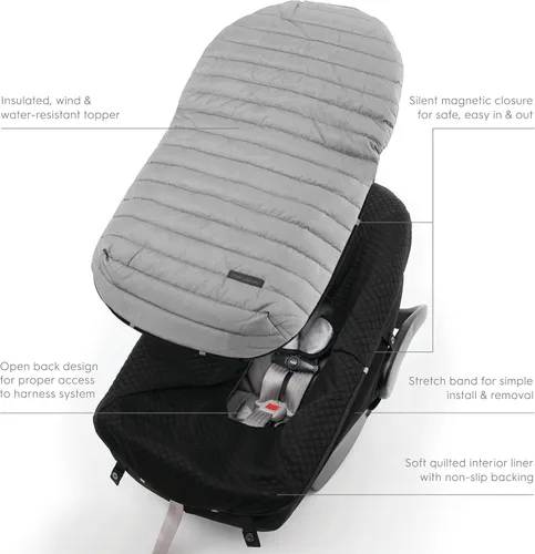 Miniatura 5 de Little Unicorn Saco para asiento de automóvil para bebé, resistente a la intemperie, con cierre magnético, respaldo antideslizante y diseño de arnés