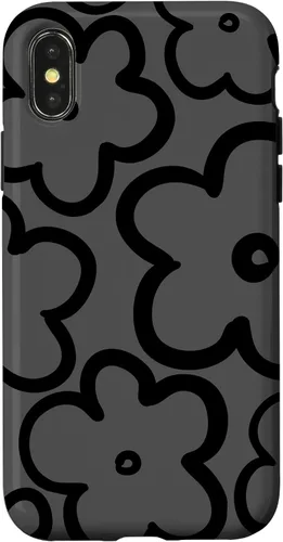 Miniatura 5 de Cute Flower Pattern Wildflower Charcoal Grey Black Floral Case for iPhone 17