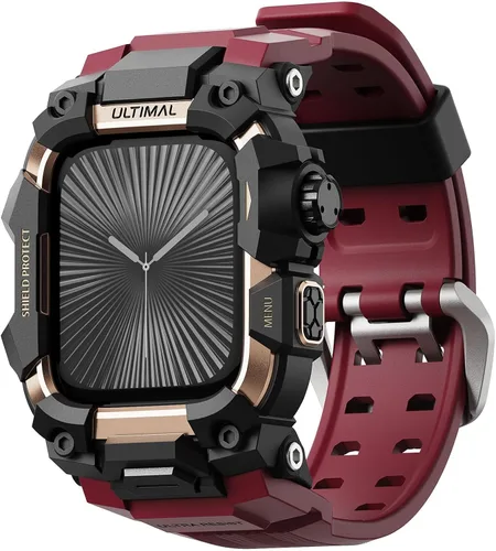 Miniatura 13 de ULTIMAL - Funda resistente con correa para Apple Watch 49mm, compatible con Apple Watch Ultra 3/2/1, cubierta protectora a prueba de golpes de grado
