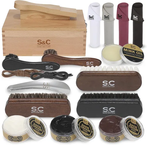 Miniatura 11 de Stone and Clark Original Shoe Polish & Care Kit - Leather Shoe Shine Kit for Men & Women