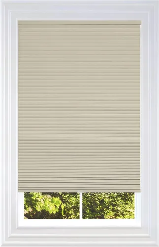 BlindsAvenue Persiana Celular de Panal sin Cordón, Celda Individual de 9/16", Opaca, Beige, Tamaño: 21" An x 72" Al Cervatillo
