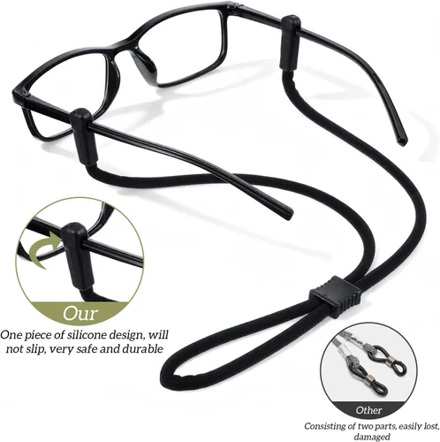 Miniatura 7 de CIATBYYJ 3 correas para lentes de sol, correas deportivas ajustables para gafas, correa universal para anteojos alrededor del cuello para mujeres