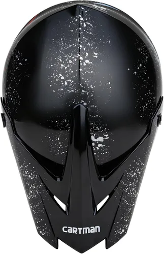 Miniatura 6 de CARTMAN Casco para adultos de bicicleta de tierra, casco de motocicleta de cara completa aprobado por el DOT, mate negro y amarillo para motocross