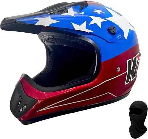 Miniatura 7 de KRN Casco todoterreno para adultos, casco ATV aprobado por DOT, casco de motocross dirt bike para motocicleta KY-128
