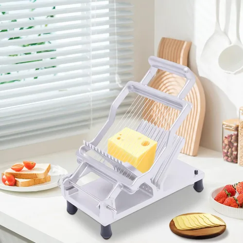 Miniatura 2 de Cortador de queso comercial con alambre de acero inoxidable de 0.4 in y 0.8 in, cortador de queso, tabla de cortar mantequilla, máquina para hacer