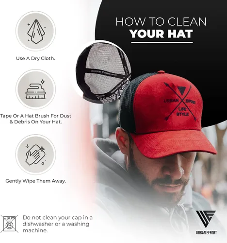 Miniatura 34 de Urban Effort Gorra trasera de malla, para hombres y mujeres, gorra de béisbol de 5 paneles, gran cierre a presión para caza y senderismo