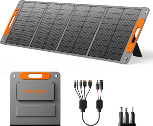 Miniatura 10 de Panel solar portátil de 200 W para estación de energía, cargador de panel solar plegable ETFE de alta eficiencia al 24%, QC3.0, tipo C 60W, salida