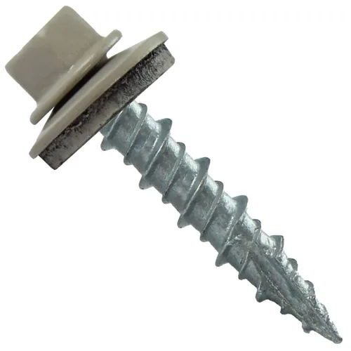 Miniatura 74 de Tornillos para techo de metal: (250) 10 x 1 sin pintura galvanizados con cabeza hexagonal para techo de chapa. Tornillos autoiniciados de metal