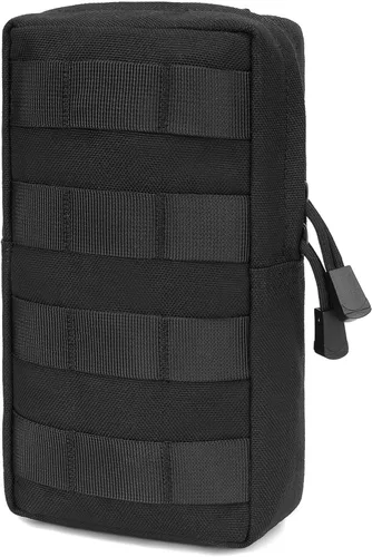 Miniatura 14 de TRIWONDER Bolso táctico para cigarrillos MOLLE pequeño, bolsa militar, estuche para baterías, porta tarjetas EDC, tarjetero, ranura para encendedor