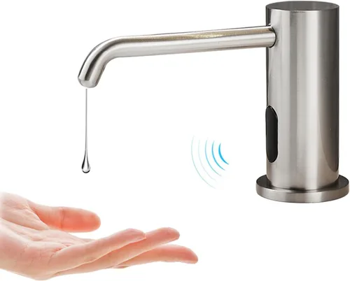 Miniatura 11 de Dispensador automático de jabón sin contacto con capacidad de 33.8 fl oz, sensores infrarrojos, dispensador de jabón integrado para fregadero, baño