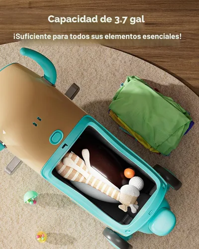 Miniatura 4 de Gyroor GNU Coche Eléctrico para Niños con Ruedas Intermitentes, Velocidades Ajustables y Almacenamiento de 14L, Vehículos Eléctricos para Niños