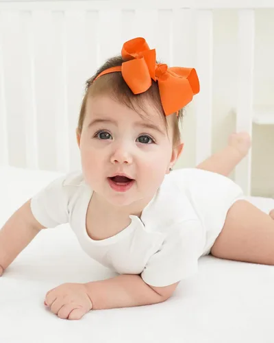 Miniatura 5 de jollybows 40 piezas Diademas con Lazos de Cinta Grosgrain para Bebés Niñas 4" Banda Elástica para el Cabello Accesorios para el Cabello para Bebés