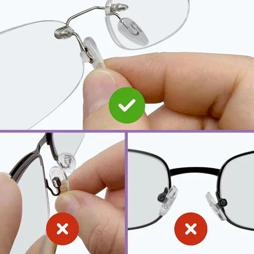 Miniatura 2 de GMS Optical Almohadillas de nariz de silicona súper suaves para evitar que los lentes se deslicen, almohadillas de nariz de silicona súper suaves