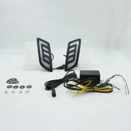 Miniatura 2 de Auto-Tech - 1 par de luces LED de circulación diurna DRL con luz amarilla de repuesto para Nissan NP300/NAVARA 2016-2019