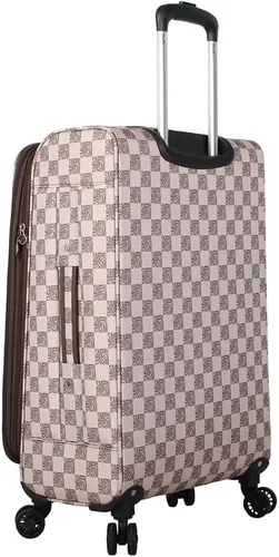 Miniatura 79 de Steve Madden Equipaje de diseñador, Chalet Gris Claro, Juego de maleta giratoria ligera expandible de 3 piezas - Juego de viaje