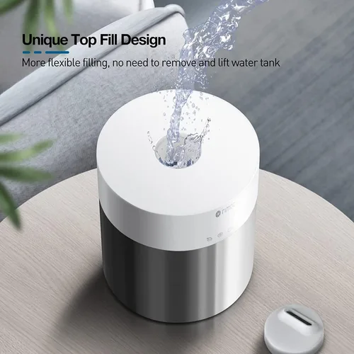 Miniatura 5 de Humidificador de acero inoxidable, humidificador fácil de limpiar de 4.5 litros con tanque de acero inoxidable 304, humidificadores de niebla fría