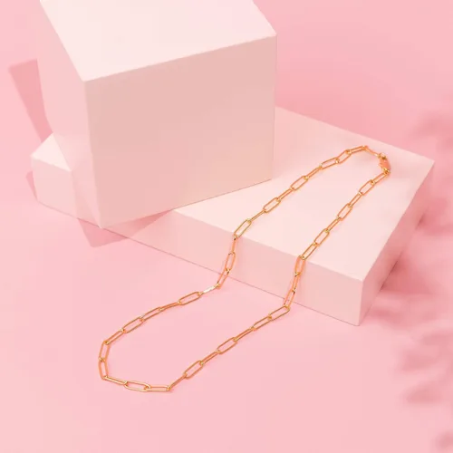 Miniatura 5 de PAVOI - Collar ajustable estilo bordillo con eslabones de clip, cuadrado, esfera, cuentas, serpentina, espina de pescado y fígaro, chapado en oro