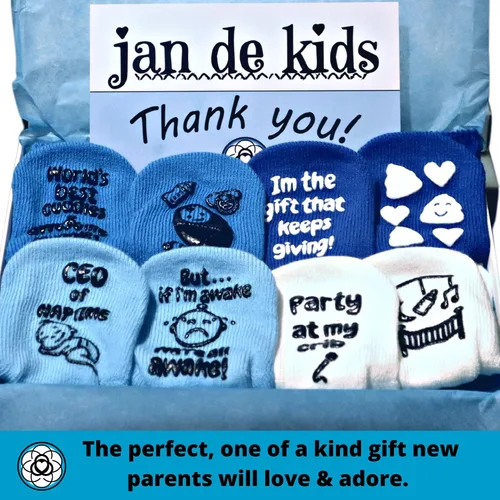 Miniatura 5 de Newborn Baby Socks Gift Set - 4 Soft Pairs - Comfortable - Unique - Funny - Perfect for Baby Showers - Sized 0-6 Months
