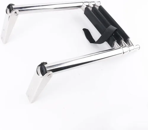 Miniatura 6 de Escalera telescópica de acero inoxidable de 3 escalones, capacidad de 900 libras para yate marino
