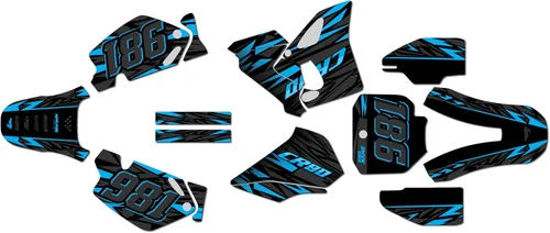 Miniatura 6 de Kit de gráficos para Honda CR 80 (1998-2003) Twitch Series Rojo de 16 mil, kit de calcomanías gráficas de carreras personalizadas, sin plásticos