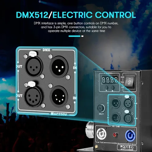 Miniatura 3 de Máquina de chorro de CO2 digital DMX CO2 Máquina de niebla Máquina de efecto de etapa de control DMX para espectáculo de eventos de DJ de escenario