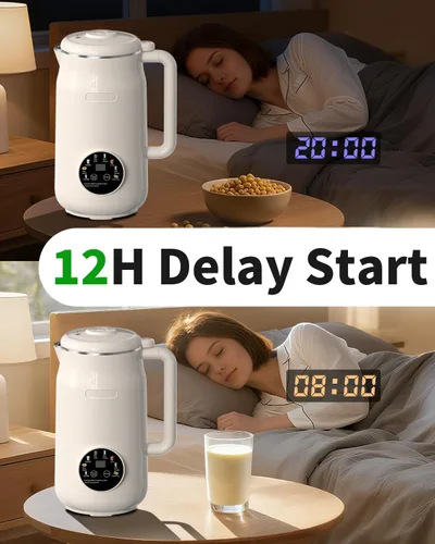 Miniatura 4 de 8 in 1 Nut Milk Maker Machine, 50oz Automatic Soy Milk Maker with 10 Blades, Blender for Plant Based Milk, Oat, Almond, Juice, Rice Paste &More with
