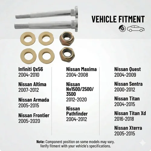 Miniatura 2 de Kit de pasador de bisagra de puerta delantera y buje para Infiniti Qx56 2004-2010 Nissan Altima Armada Frontier Maxima Nv1500 Nv2500 Nv3500