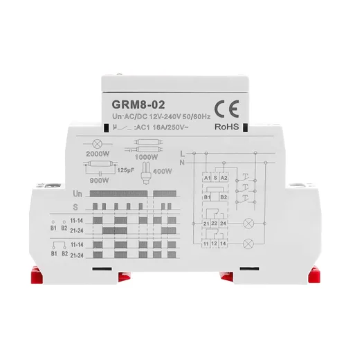 Miniatura 3 de GEYA Relé de bloqueo electrónico relé de impulso relé de memoria 2SPDT 16A voltaje de amplio rango AC/DC12V-240V Montaje en riel DIN