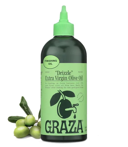 Graza Drizzle - Aceite de oliva virgen extra, aceite de acabado de AOVE con alto contenido de polifenoles, cosecha temprana en una botella para