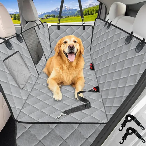 Miniatura 11 de Kytely Funda de asiento de coche para perro, tamaño XL, funda de asiento de perro resistente para asiento trasero, hamaca antideslizante 100%