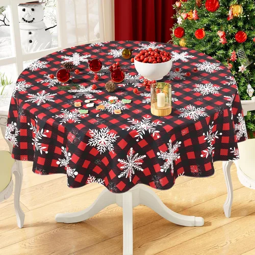 Miniatura 44 de misaya Mantel rectangular de vinilo impermeable, mantel lavable con reverso de franela, mantel de plástico para cena, picnic, interior y exterior