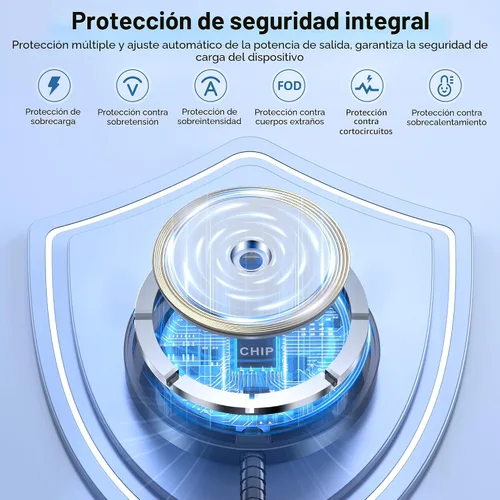 Miniatura 3 de Cargador inalámbrico magnético para iPhone: compatible con cargador Magsafe iPhone 17 16 15 14 13 12 Series y Airpods 4 3 2 Pro Fast 15W Max carga