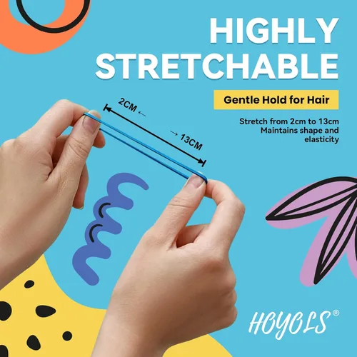 Miniatura 3 de HOYOLS Mini ligas elásticas para el pelo para niños pequeños, bandas de goma para coleta de caballo, para bebés y niñas (multicolor), TPU 1500 6.